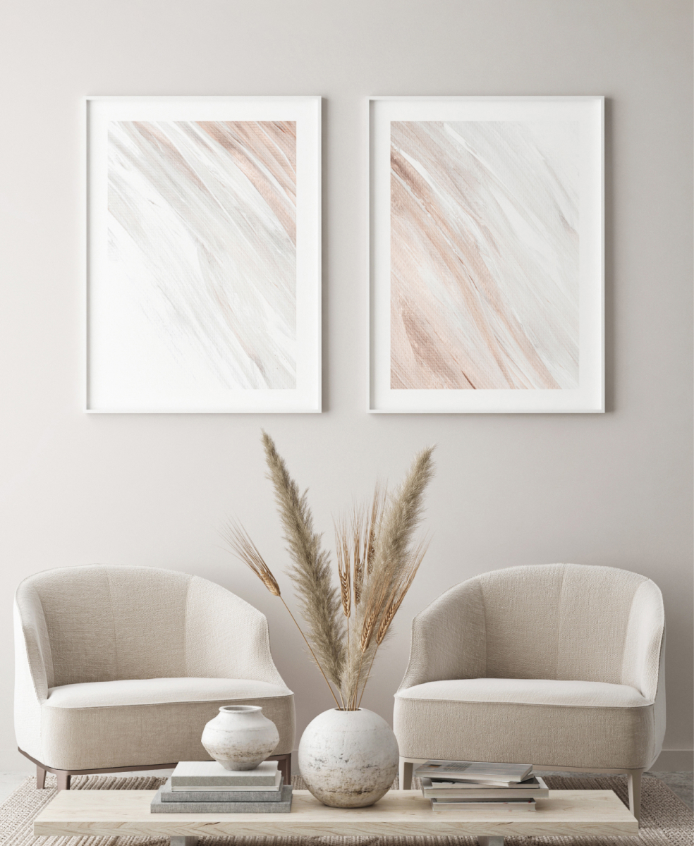 Nástěnná galerie Beige abstraction | Plakater.store