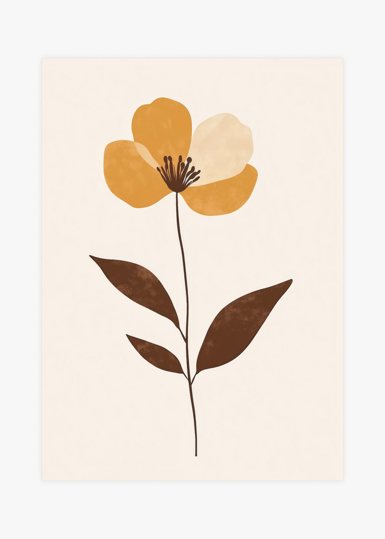 plakaty detske zluta kvetina 01 v1