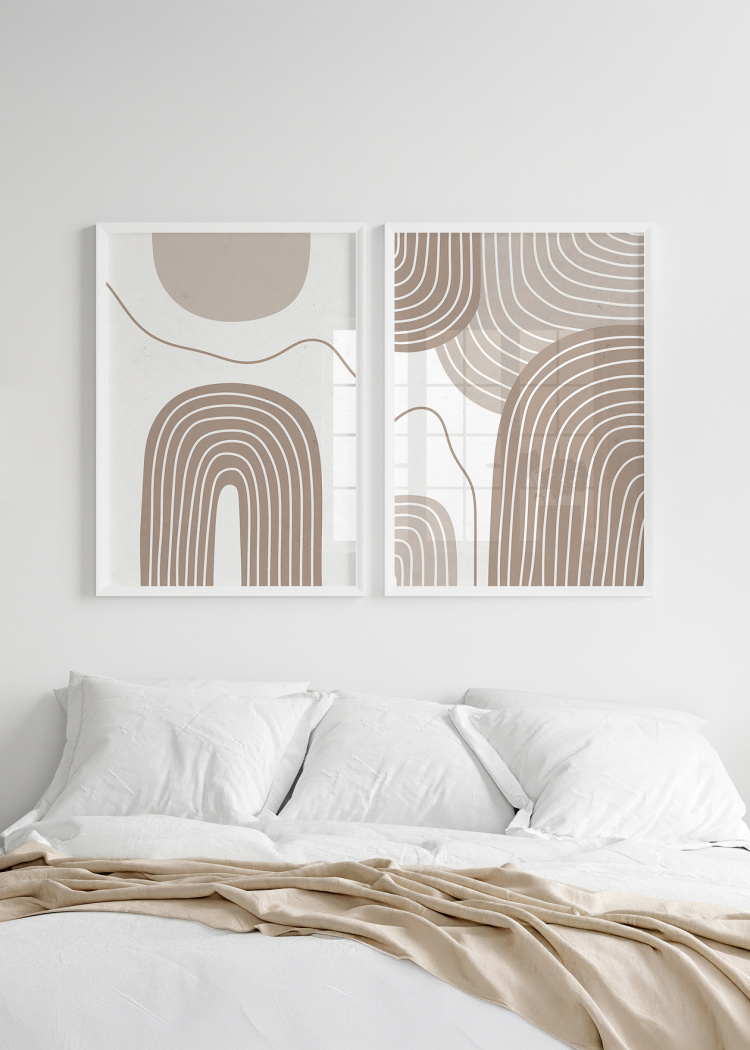 plakaty umeni bezove abstraktni oblouky I 03