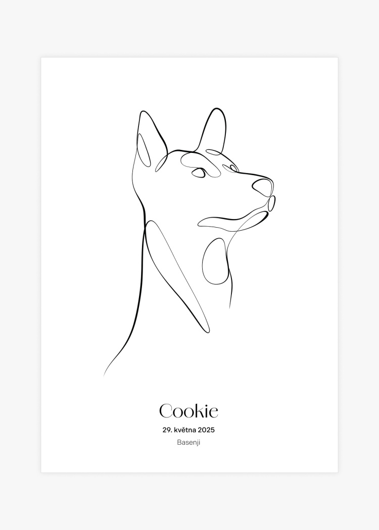 plakaty na miru zvireci pes basenji 01