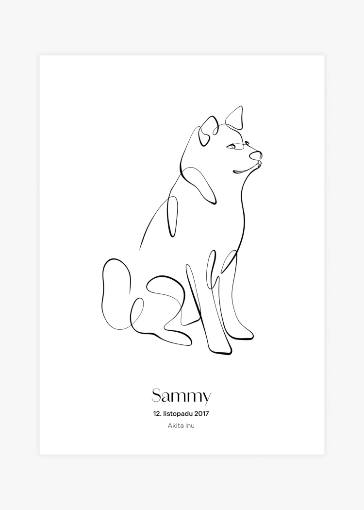 plakaty na miru zvireci pes akita inu 01