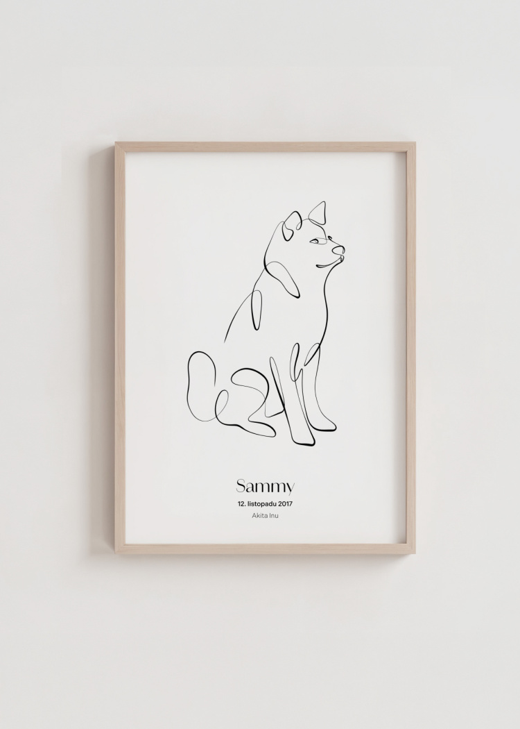 plakaty na miru zvireci pes akita inu 03