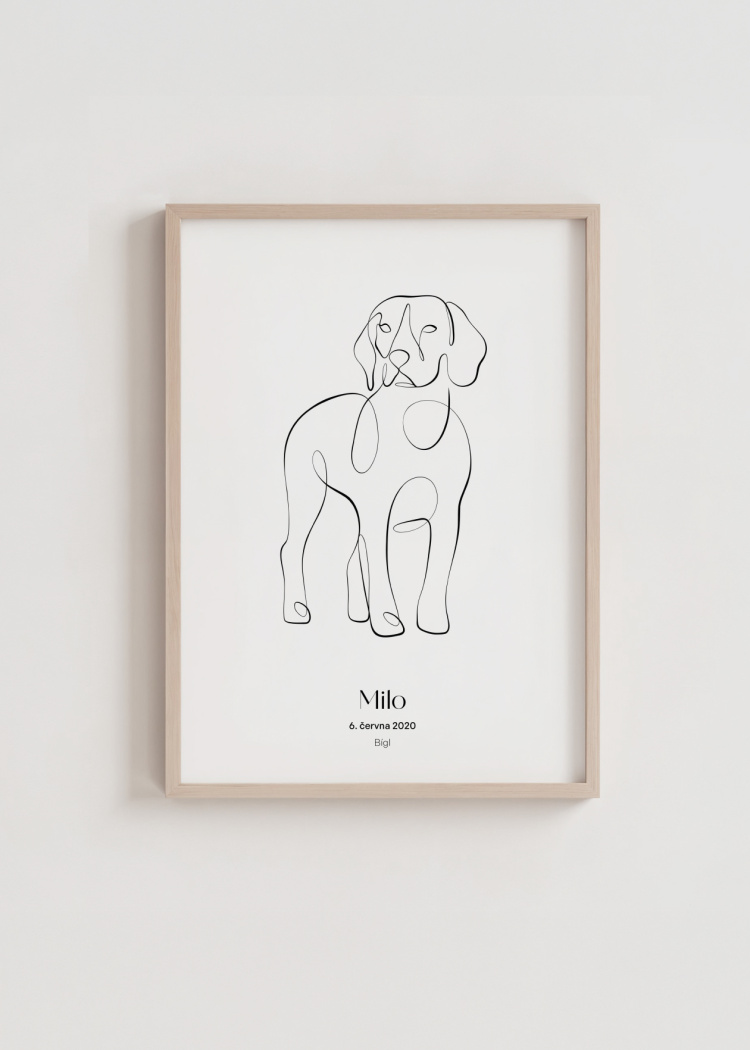 plakaty na miru zvireci pes bigl 03