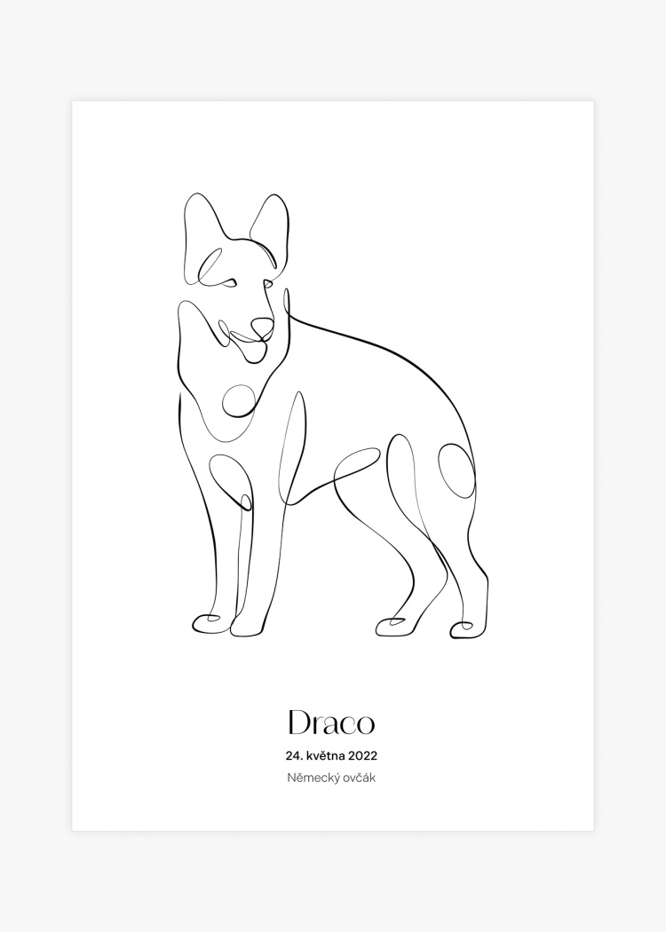 plakaty na miru zvireci pes nemecky ovcak 01
