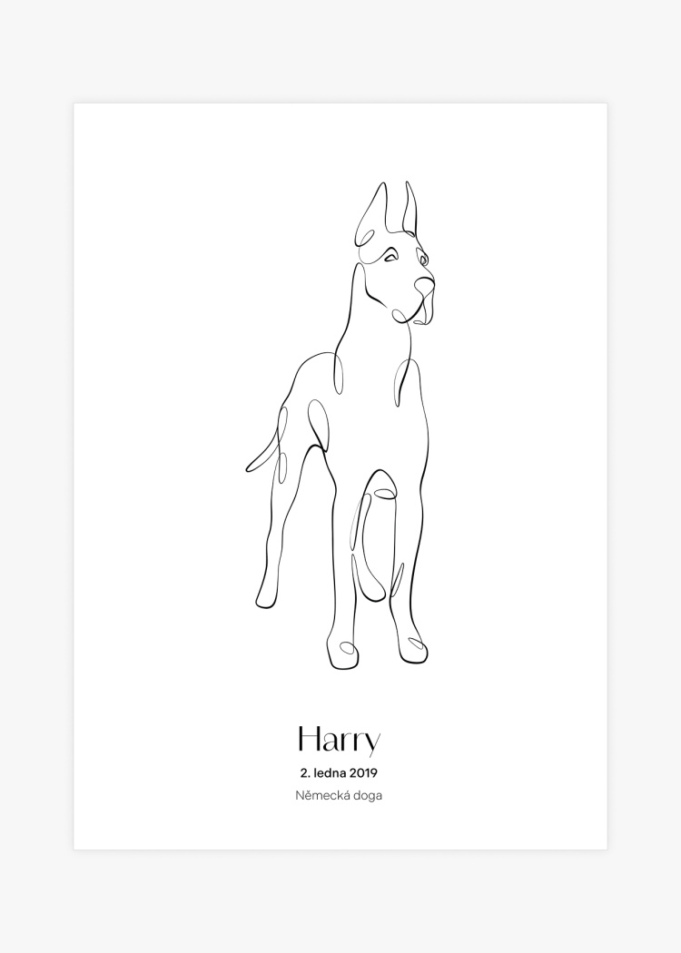 plakaty na miru zvireci pes nemecka doga 01