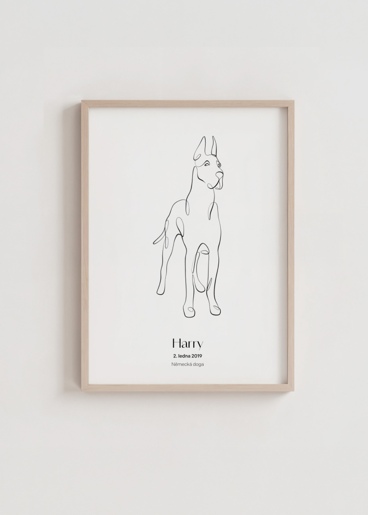 plakaty na miru zvireci pes nemecka doga 03