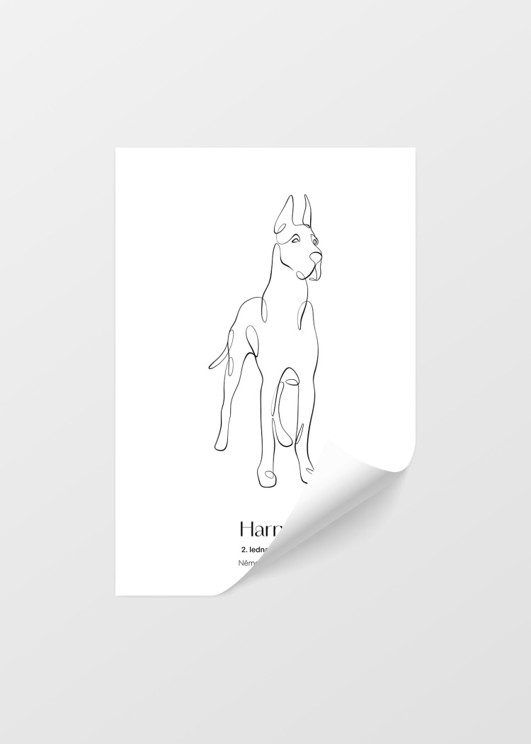 plakaty na miru zvireci pes nemecka doga 04