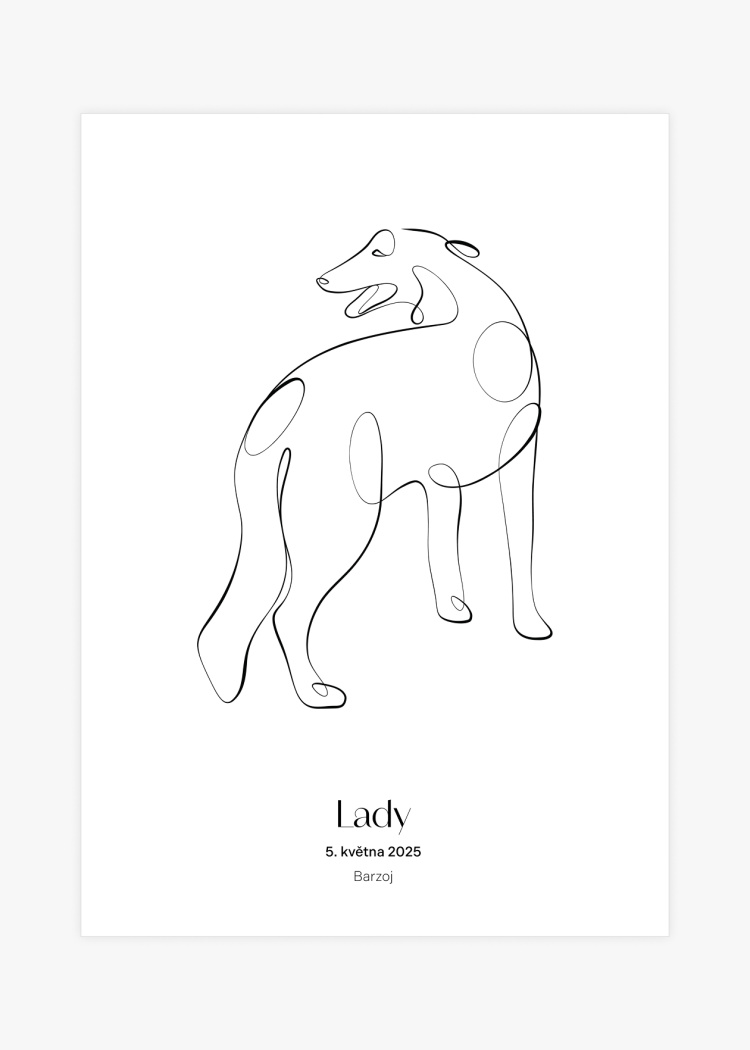 plakaty na miru zvireci pes barzoj 01