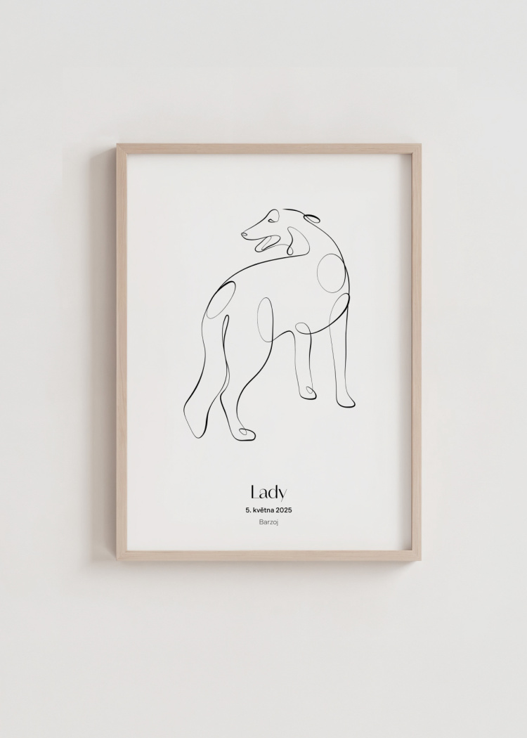 plakaty na miru zvireci pes barzoj 03