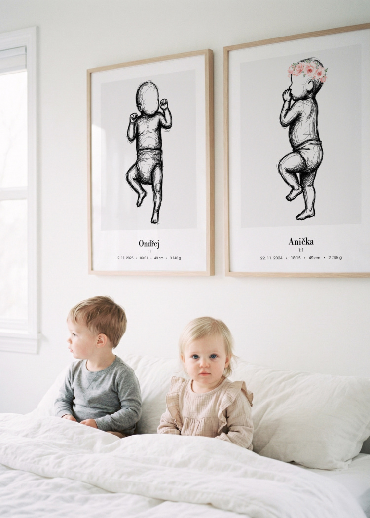 plakaty na miru miminko v zivotni velikosti skice ruzova II 05