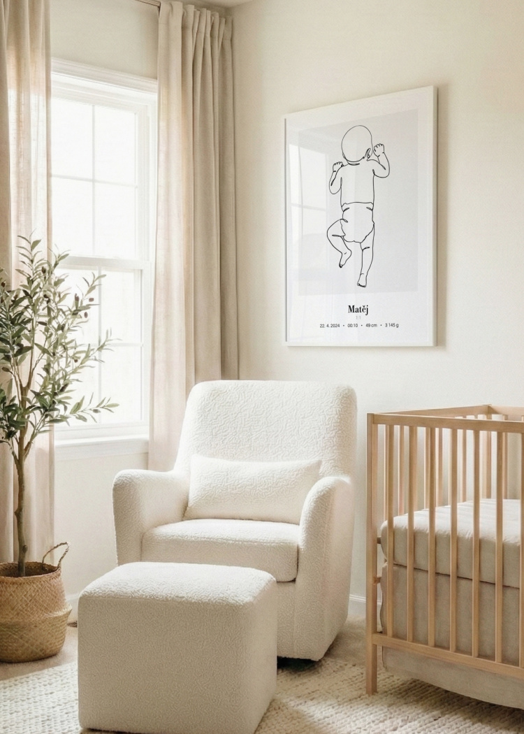 plakaty na miru miminko v zivotni velikosti lineart I 1