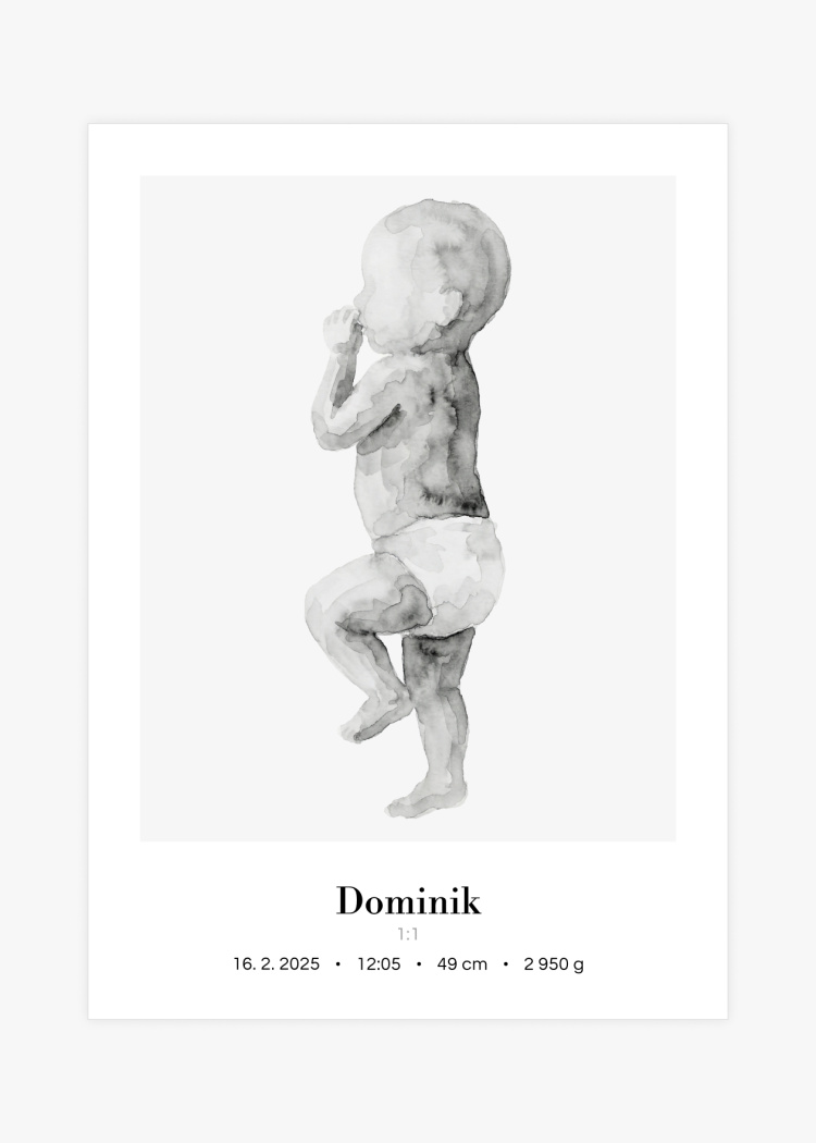 plakaty na miru miminko v zivotni velikosti akvarel II 2
