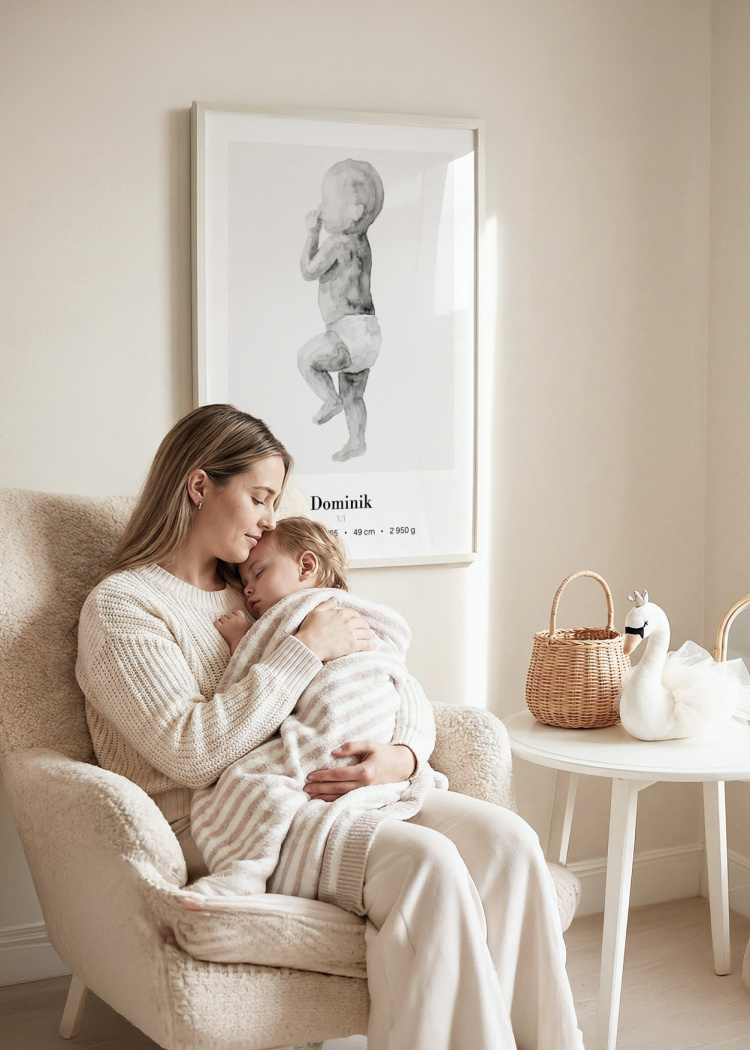 plakaty na miru miminko v zivotni velikosti akvarel II