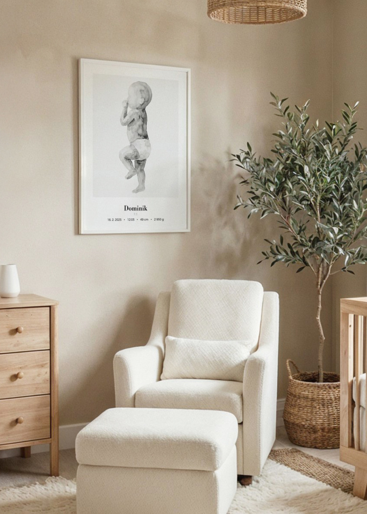 plakaty na miru miminko v zivotni velikosti akvarel II 6