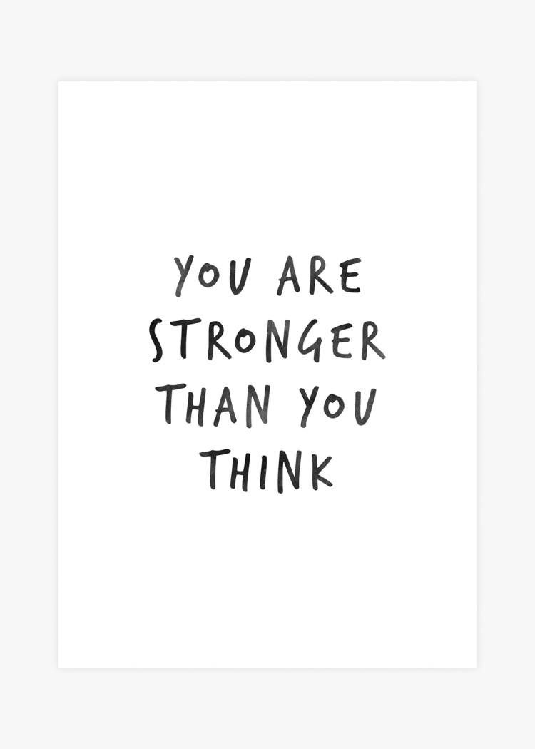 plakaty typograficke you are stronger 01 v1