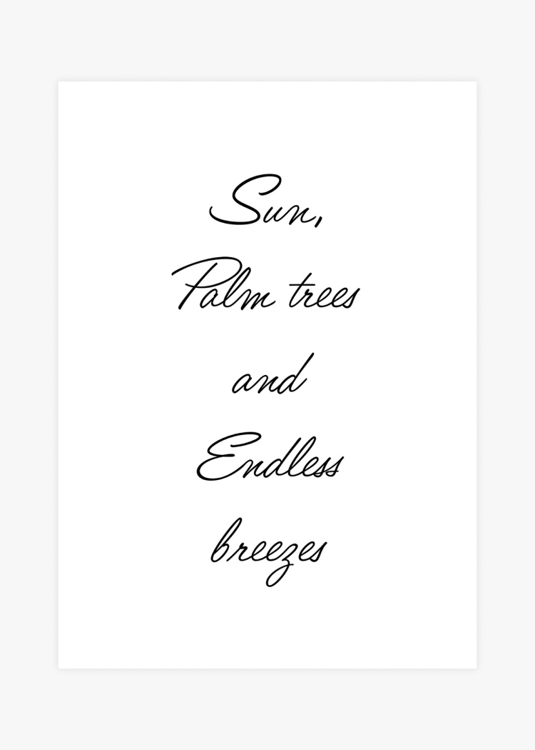 plakaty typograficke sun palms breezes 01 v1