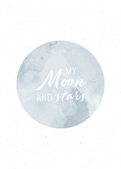plakat typograficke my moon and stars 01 | Plakater.store