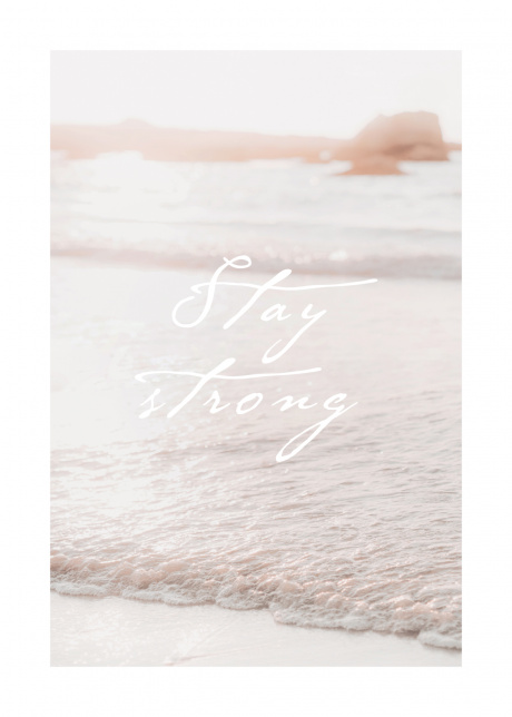 plakat typograficke stay strong 01 | Plakater.store