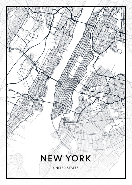 plakat mapy new york 01 | Plakater.store