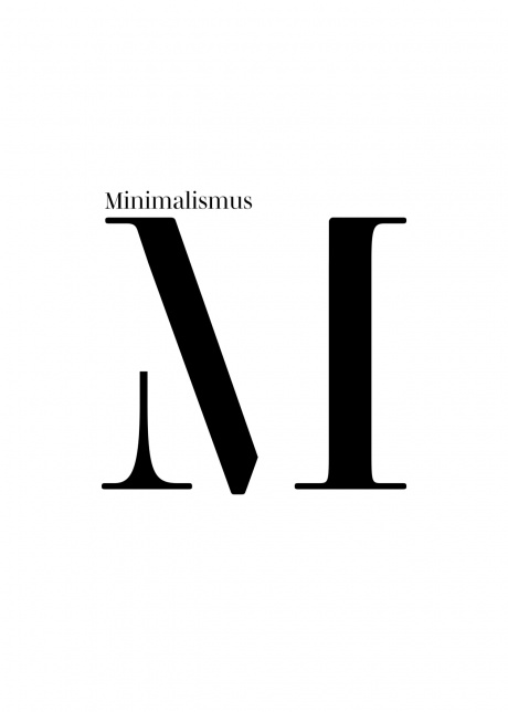 plakat typograficke pismeno m 01 | Plakater.store