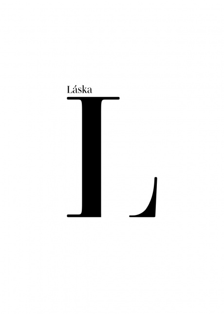 plakat typograficke pismeno l 01 | Plakater.store