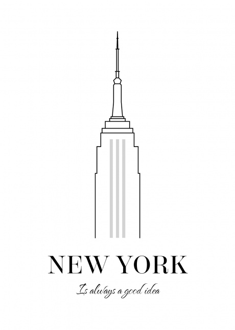 plakat typograficke new york 01 | Plakater.store