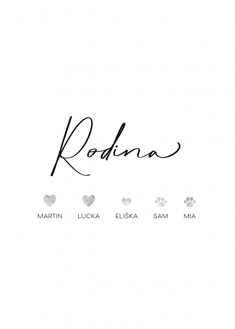 Plakát Rodina (Velikost 21x30cm) | Plakater.store