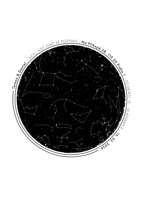 plakat na miru hvezdna mapa kruh okamziku 01 | Plakater.store