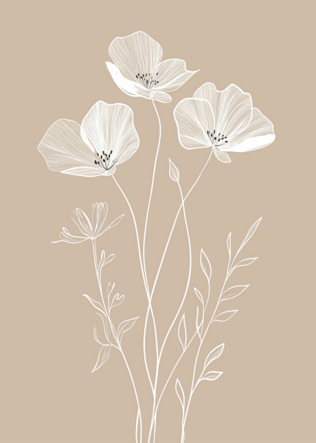 plakaty detske elegantni kvety 01 | Plakater.store
