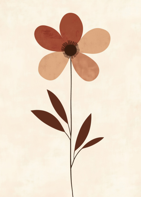 plakaty detske minimalisticka kvetina 01 | Plakater.store